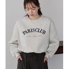 ロゴ刺繍ドロストスウェット