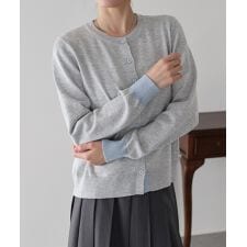 バイカラーカーディガン