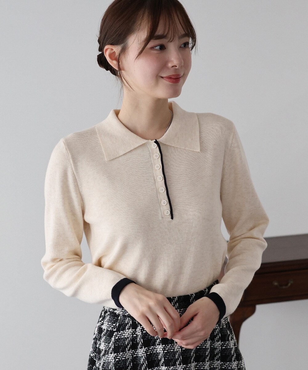 セットアイテム】ポロ襟ワイドリブベアSETモヘアニット | ミラ