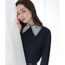 レース襟ブラウス