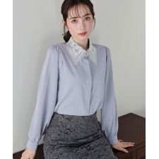 レース襟ブラウス