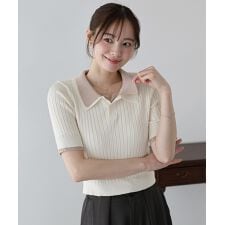 ダブル襟ポロニット