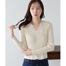 レースドッキングニット