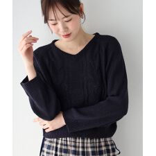 ケーブルメッシュニット