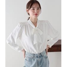 リボンボウタイブラウス