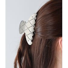 ビジュー付きキルティングバンスクリップ