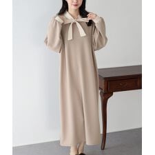 バイカラーボウタイワンピース