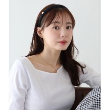 メタルモチーフツイードカチューシャ