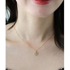 クロスビジューネックレス / ニッケルフリー