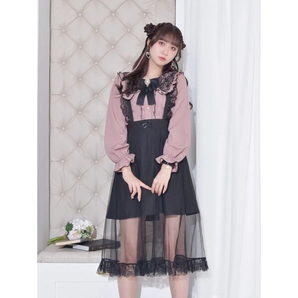 レースフリルサスペンダー付きチュールスカート | ノエミー(NOEMIE