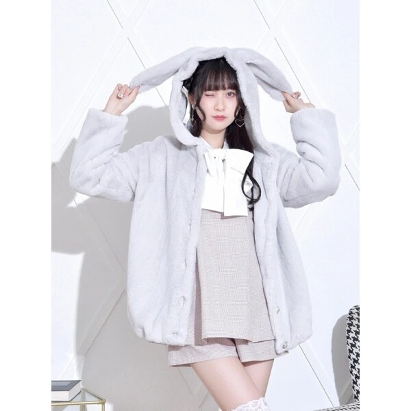 NOEMIE うさみみもこもこファーブルゾン ノエミー NOEMIE うさ耳スピンドルファーブルゾン （オフ