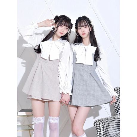 ボウタイフリルチェック柄セットアップ | ノエミー(NOEMIE) | マルイ  