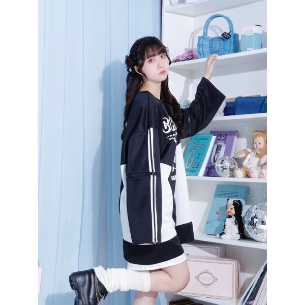 2WAYサイバーくま配色切り替えユニセックスジャージ | ノエミー(NOEMIE