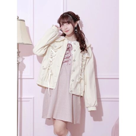 試着のみ 役立てる ANNA SUI MINI アナスイ ミニ お洒落なシャギーコート 