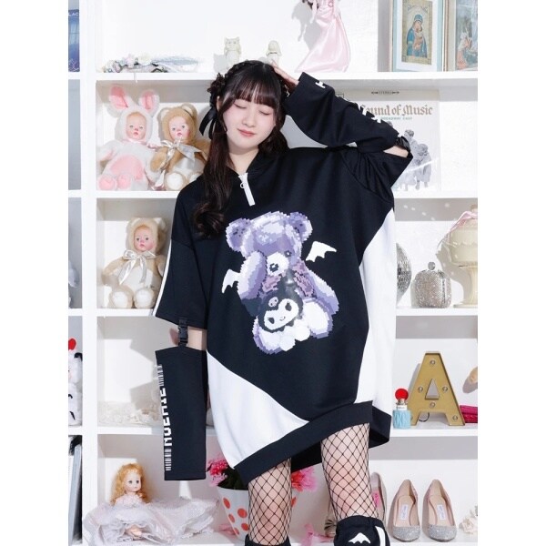 NOEMIE ノエミー クロミ フリルジャージパーカー クロミ 耳付きフリルジャージパーカー | ノエミー(NOEMIE