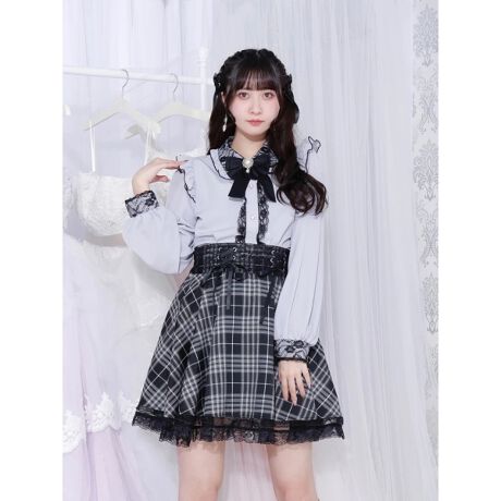 louren stand 悩ましい collar check dress/限定色サンプル品