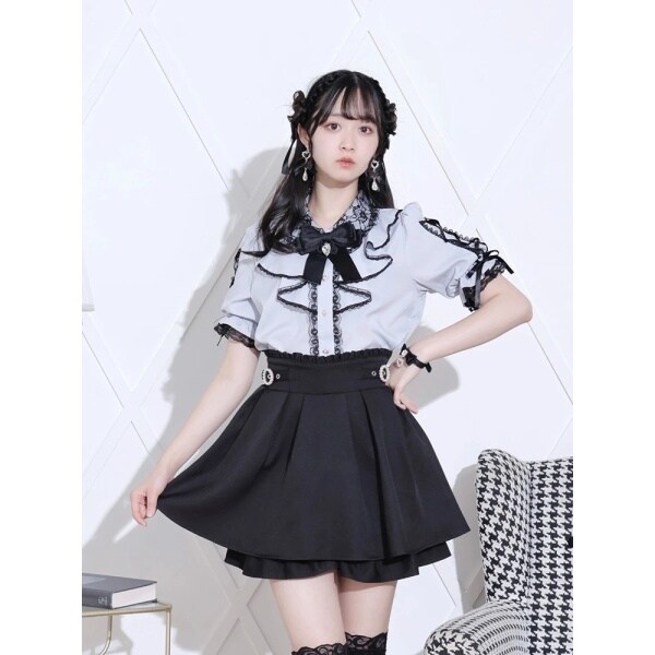 NOEMIE ノエミーラッフルフリルレースアップブラウス ノエミー NOEMIE ラッフルフリルレースアップブラウス （ピンク