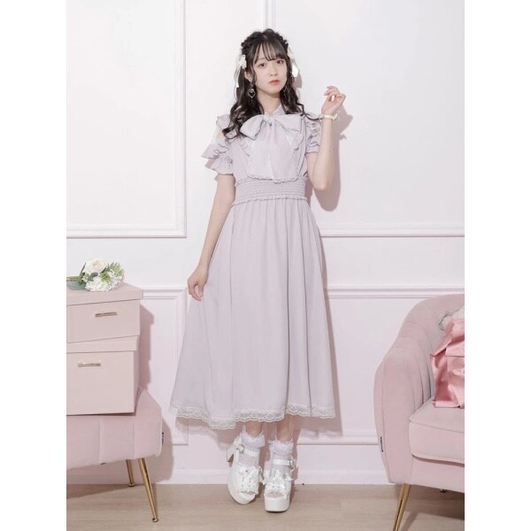 シフォンレースオープンショルダーワンピース | ノエミー(NOEMIE