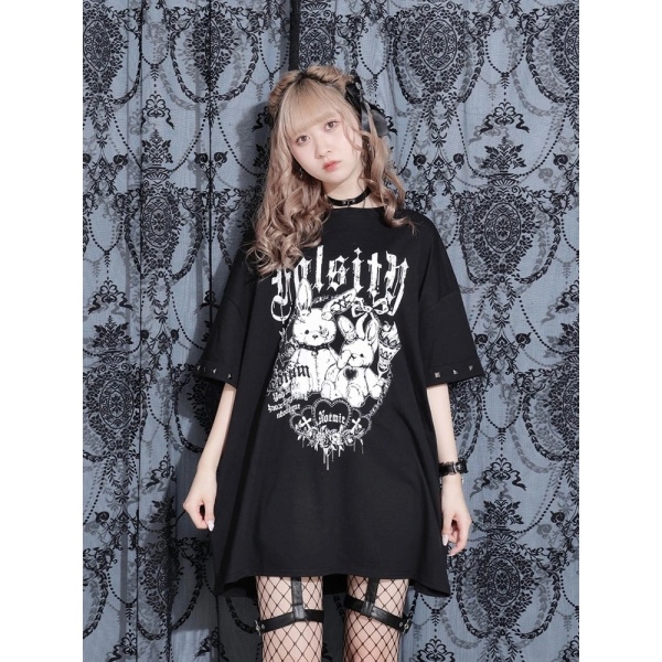 病みうさバックスピンドルTシャツ | ノエミー(NOEMIE) | 23590027848