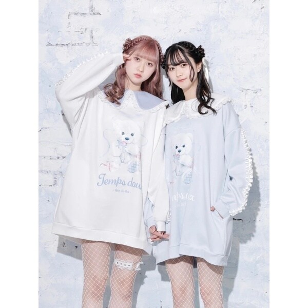 裏起毛袖フリルしろくまチュニック | ノエミー(NOEMIE) | マルイウェブ