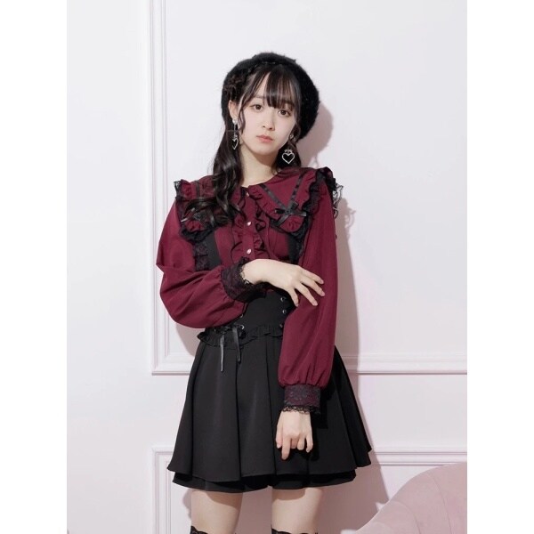 sunsetpark セーラーカラー　フリルブラウスmiu系穿搭 sunsetpark セーラーカラー フリルブラウスmiu系穿搭 トップス