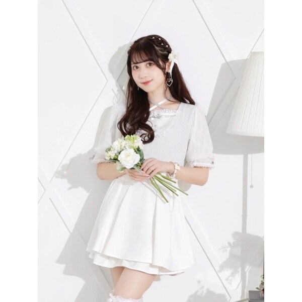 NOEMIE ノエミー バックレースアップシアーレースカットソー ノエミー NOEMIE バックレースアップシアーレースカットソー
