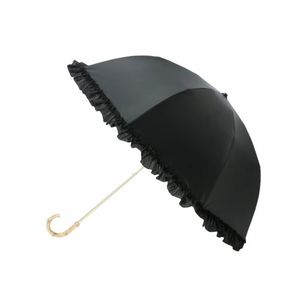 お嬢さんフリル二段折りたたみ日傘