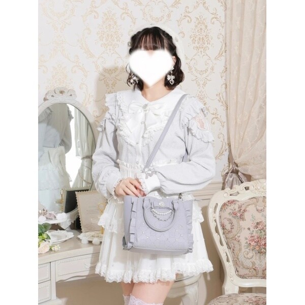 さきまるちゃんコラボ?キラキラビジュー2wayショルダーバッグ