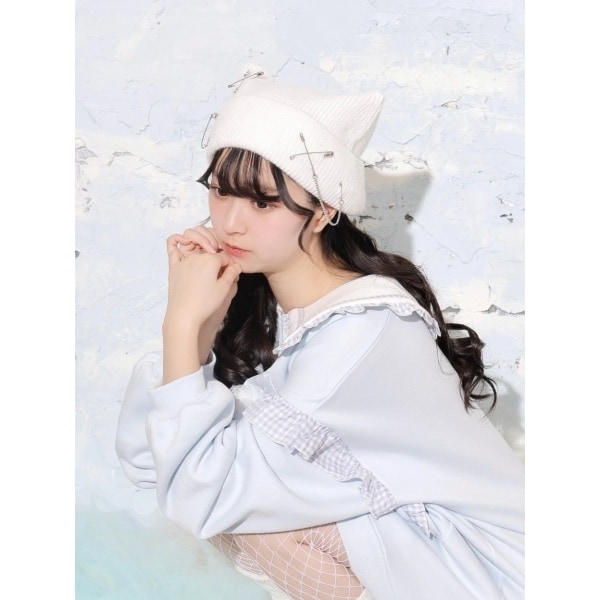 NOEMIE ニットトップス 楽天市場】天使刺繍肩ジップフェザーニット／ノエミー（NOEMIE