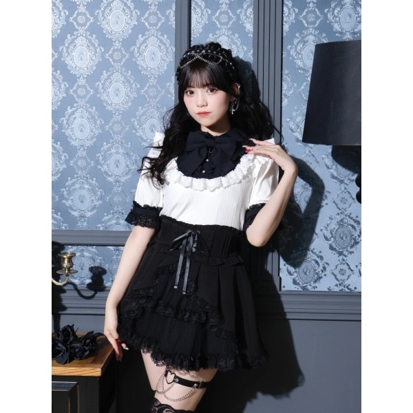 NOEMIE ノエミー お嬢さんバックレースアップチョーカーネックカットソー お嬢さんバックレースアップチョーカーネックカットソー