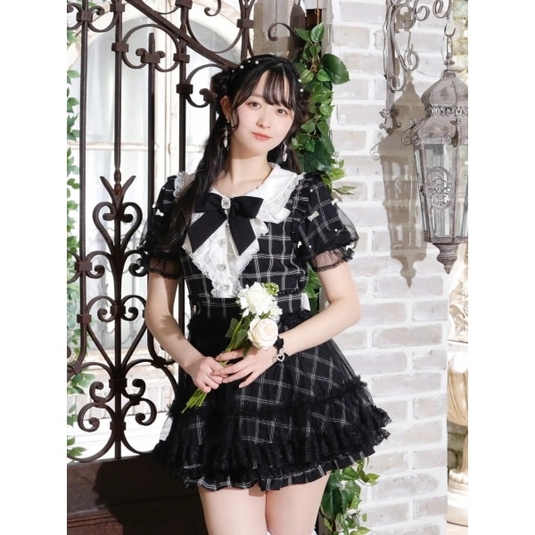 NOEMIE ノエミー お嬢さん総レースセパレート浴衣 黒 NOEMIE｜お嬢さん総レースフリルセパレート浴衣 | Rakuten