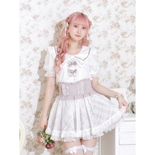 NOEMIE ノエミー キラキラレイヤード風セーラー セットアップ ピンク 半袖 ノエミー NOEMIE キラキラレイヤード風セーラーセットアップ （A