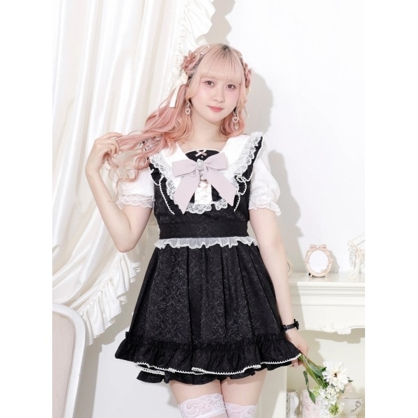 オリジナルジャガード風フラワープリントワンピース