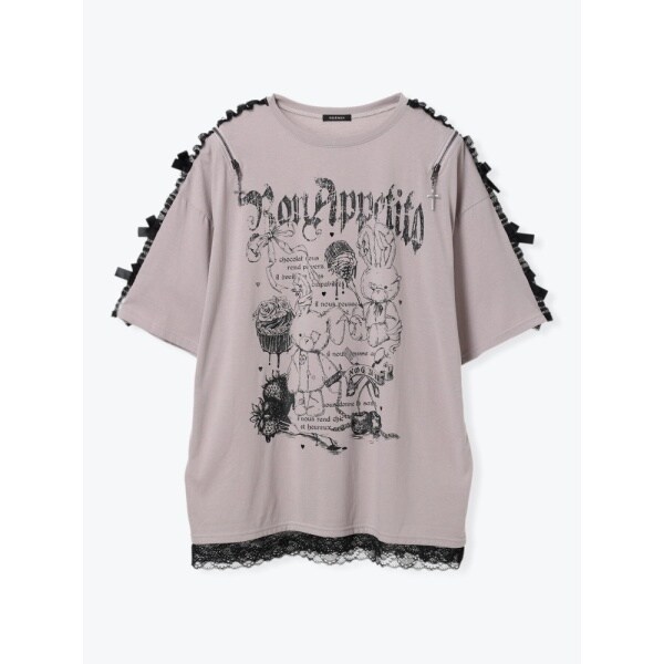 NOEMIE ノエミー バックレースアップシアーレースカットソー ノエミー NOEMIE バックレースアップシアーレースカットソー