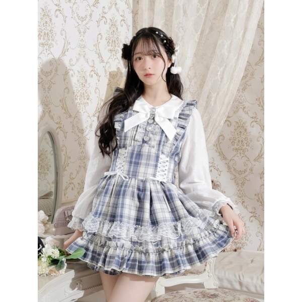 NOEMIE ノエミー うさぎさんチュールフレア浴衣ドレス ノエミー NOEMIE うさぎさんチュールフレア浴衣ドレス （サックス