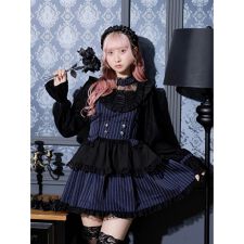 ゴシックチョーカーレースアップヨークセットアップ