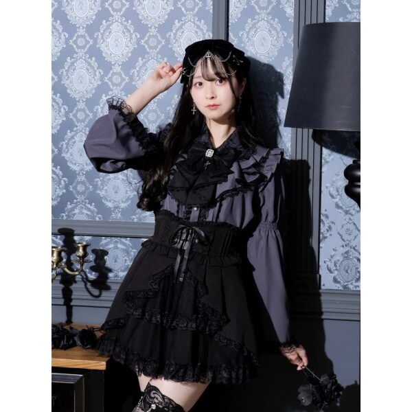 NOEMIE お嬢さんワッフルショートコート 黒 M ノエミー NOEMIE お嬢さんワッフルフレアコート （黒