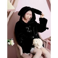 ノエミー(NOEMIE)のうさ耳ポケットハート袖スピンドルファーブルゾン