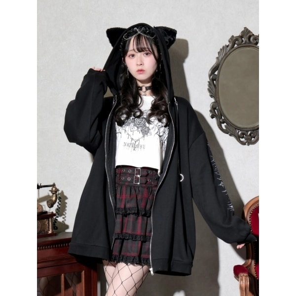 coome パーカー パーカー 2WAYうさ耳ユニセックスZIP裏毛パーカー レディース ノエミー