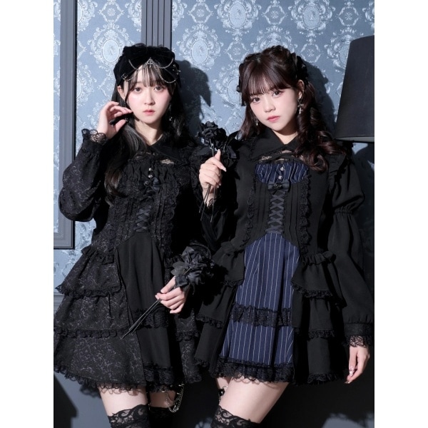 ゴシックフリルオープンショルダーセットアップ | ノエミー(NOEMIE