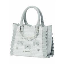 千鳥柄ビジューフリル2wayショルダーバッグ