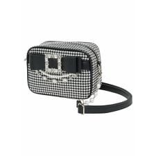 千鳥柄ビジューリボンショルダーバッグ