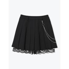 チェーン付きインパンプリーツスカート