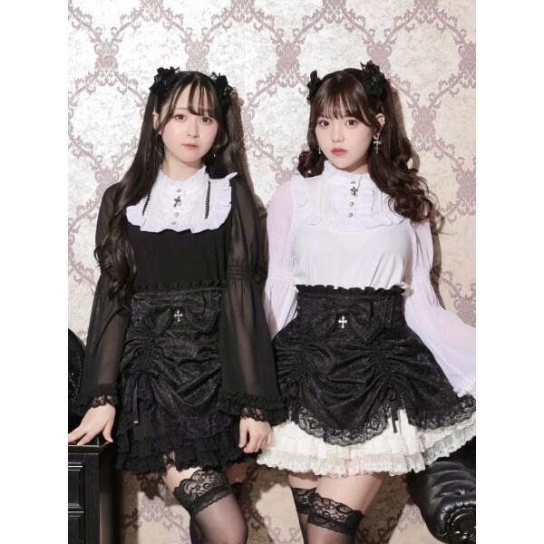 ゴシックスタンドカラーシフォン姫袖ブラウス | ノエミー(NOEMIE