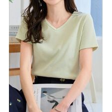 神戸レタス(KOBE LETTUCE)の細リブ半袖Tシャツ [スクエアネック・ボートネック・Vネック］[C3654]