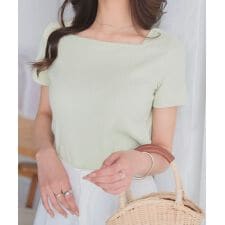 神戸レタス(KOBE LETTUCE)の細リブ半袖Tシャツ [スクエアネック・ボートネック・Vネック］[C3654]