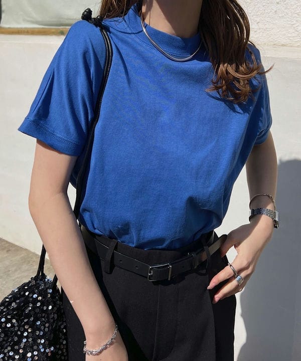 Tシャツ・カットソー (青色・ネイビー・ブルー系) の一覧