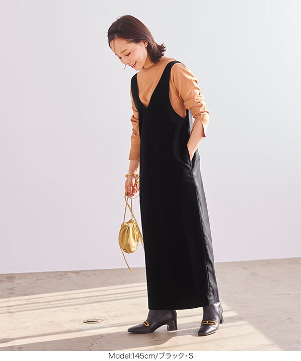 アンリアン サロペットスカート　田中亜希子さん 楽天市場】 [ 田中亜希子さんコラボ ］Vネック サロペット