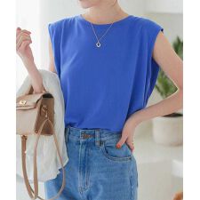 神戸レタス(KOBE LETTUCE)の選べるネック タックノースリーブカットソー [C2322]