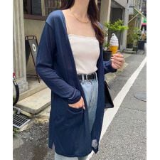 神戸レタス(KOBE LETTUCE)のシアーサマーニットソーカーディガン（ショート／ミディアム／ロング） [C3703]